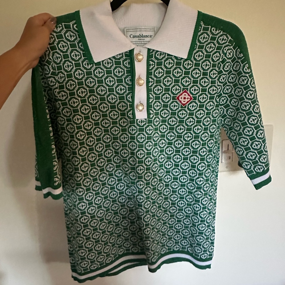 Green Casablanca Tennis Club Shirt